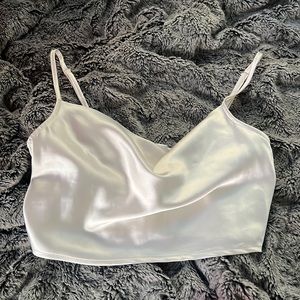 white satin top